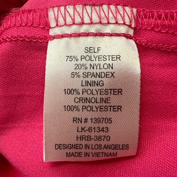 Honey and Rosie Hot Pink Satin Mini Dress Size 7 - Picture 9 of 9